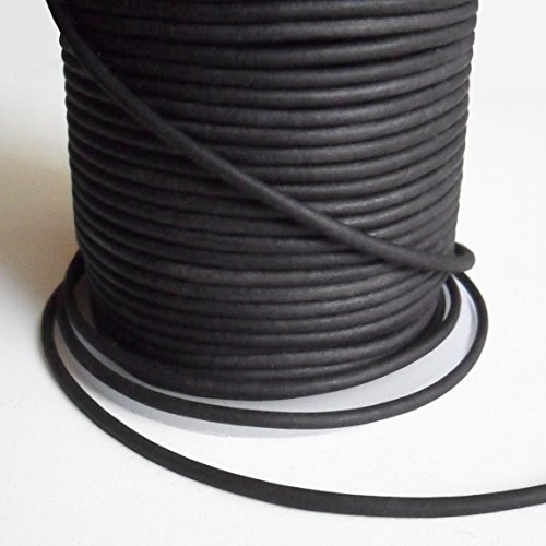 AURORIS - 10m Lederband rund - Ø 3mm - antik-schwarz