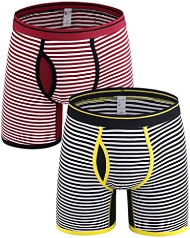 Emil Comfort Stripe Boxer Briefs Cotton Colorful mens underwear 2 Packs Small