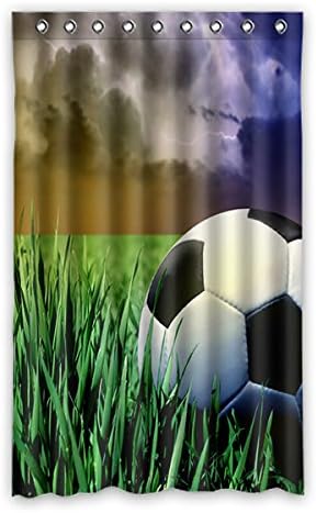 Custom Soccer Football Window Curtain Window Curtain Light Proof Polyester Brand For Bedroom Or Living Room Zentimeters x 213 Zentimeters (1-Pack), polyurethane, a, 52(inches)x84(inches)