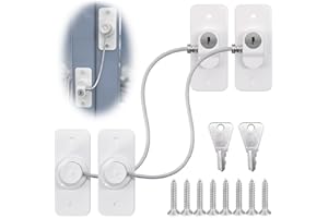 MIVITOOM 2-teiliges Fensterschlösser-Set für UPVC-Fenster, Fensterbegrenzungsschlösser für Kinder, Sicherheit mit Schrauben, Schlüssel