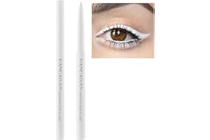 GEEWHILE Coloured Eyeliner Liquid Eyeliner, Matte Eyeliner Pencil, All Day Long-Lasting Eye Liners Waterproof Sweat Resistant Eyeliner Pencil for Makeup Tool (White)