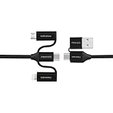 Promate Şarj Kablosu 6 sı 1 arada&Ccedil;oklu U&ccedil;lu Universal Lightning USB Type-C Micro USB/PROMATE PENTAPOWER.BLACK