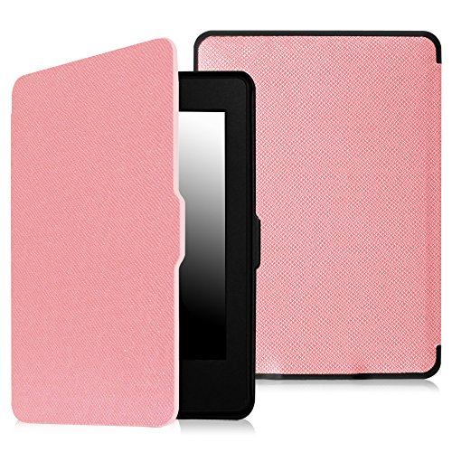 Fintie Kindle Paperwhite Hülle - Die dünnste und leichteste Smartshell Case Schutzhülle Tasche mit auto Sleep / Wake für den neuen Kindle Paperwhite 2016 (mit 300 ppi-Display, 6 Zoll, und integrierter Beleuchtung) und alle Modelle von 2012, 2013, 2014, 2015, Rosa