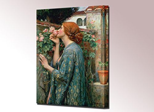 The Soul of the Rose Cancas Print by John William Waterhouse Wall Art Picture Box Framed Ready To Hang High Quality Stretched (40 x 26 cm)