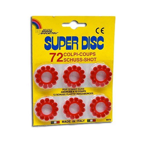 Edison Giocattoli - Set de 6 superdisc de 12 petardos