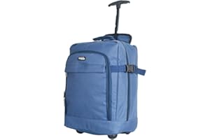 ZAHRAB 40x30x20cm for Ryanair Wizz Air, Underseat Bag Lightweight Hand Luggage Cabin Bag Trolley with Wheels Flight Bags Suit Case (Blue)