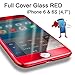 Produktbild Premium HandySchutzGlas 3D Full Screen Cover für iPhone 6 / 6S (4,7") Panzerglas Displayschutz [3D-Touch] Protector abgerundete Hartglas Schutzfolie für Apple iPhone 6 / 6S (4,7") Rot / Red
