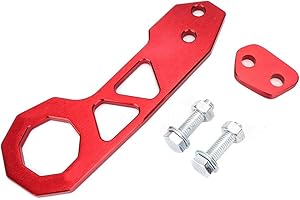 Gorgeri Towing Hook, Tow Bars Red Rear Tow Hook Aluminum Rear Bumper Tow Hook Ring for INTEGRA EG EK DC DC2