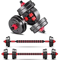 BCBIG Set di manubri corti, 3 in 1, 10/20/30 kg, per uomini e bilancieri regolabili, tubo di collegamento multifunzione, per 