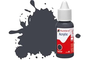 Humbrol DB0032 vernice acrilica n. 32 grigio scuro, opaco, 14 ml (confezione da 1)