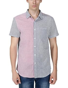 Cotton LKDJCWX Uomo Casuale Di Affari Camicia A Maniche Corte