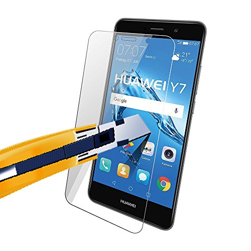 2x Protectores de Pantalla Huawei Y7 2017 EJBOTH Vidrio Templado Protectora Cristal Transparente invisible Escudo Protector de la Pantalla - 9H Anti-burbuja Alta definici n 2x Protectores de Pantalla Huawei Y7 2017 EJBOTH Vidrio Templado Protectora Cristal Transparente invisible Escudo Protector de la Pantalla - 9H Anti-burbuja Alta definici n