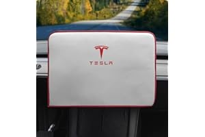 GRFIT Auto Copertura Protettiva per Schermo, per Tesla Model 3/Y Protezione per Schermo per Display Parasole Proteggi Accessori per Custodia,White