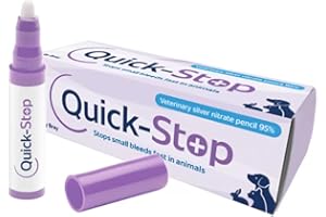 Bray Quick-Stop Silver Nitrate Styptic Pencil (x 1) – 95% Silver Nitrate for Pets – Stops Bleeding Fast – For Minor Cuts, Wounds, Nail Trims – Reusable Haemostatic Applicator for Dogs & Cats