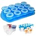 Produktbild 12 Stück Ice Shot Kunststoff Frozen Party Getränk Glas Formplatten Cube Maker Gefrierschrank Set Ihre eigenen Shooters