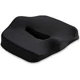Wiforte Ortopedik Oturma Minderi &ndash; Kuyruk Sokumu ve Bel Desteği İ&ccedil;in Memory Foam Yastık | Posture D&uuml;zeltici, Tekerlekli Sanda