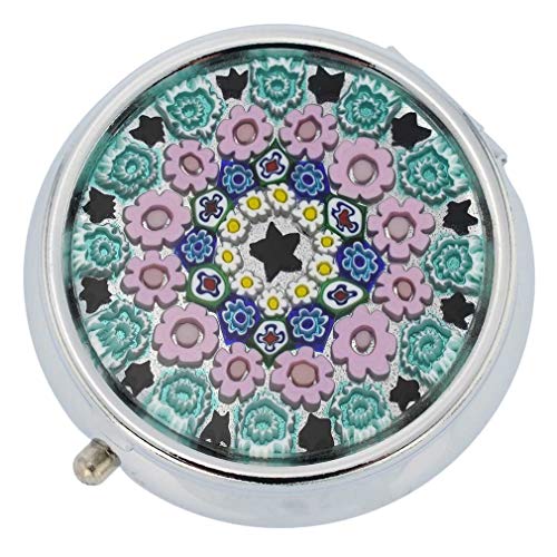 GlassOfVenice - Pastillero de cristal de Murano (tamaño pequeño), diseño redondo
