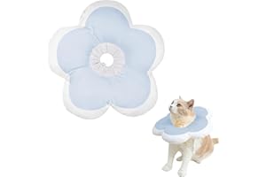 BSITSSS Collarette Gatto Regolabile Anti-Leccaggio, Comfort Post-Chirurgia, Blu (M)