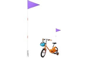 VANZACK 1 Set Bicycle Flagpole Outdoor Bicycle Flag Bicycle Flags for Outdoor Exercise Bike Bicycle Outdoor Sign Pennant Car Flag Child Accessories Fibreglass Purple