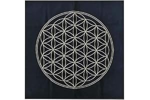 Namvo Tarotduk tarotkort bordsduk livets blomma sp?dom altare tyg br?da spelkort dyna 49 cm x 49 cm