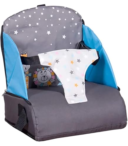 Reiskinderstoel met opbergruimte| Voor baby's | Opvouwbaar | Met zak en handvat | Tot 15 kg | Beige | Monkey | Mobiclinic