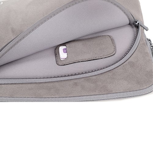 Coodio® Universal 15.6 Zoll Laptophülle + Zubehör Tasche für Apple Macbook Pro Retina 15 (Fit all 15.6 inch ultrabook laptop notebook) – Farbe Grau - 4