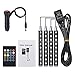 Price comparison product image Justech 12v LED Strip Lights Interior Car Lights Under Car Lights LED Dimmable Strip Light Atmosphere Decoration Neon Lamps RGB SMD 12V Lighting Waterproof for Car Interior- With Wireless Music Control and Car Charger