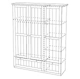 roba 58762 – Dream World 2 Kleiderschrank 3-türig 187 x 141 x 55 cm mit 1 breite und 1 schmale Schublade, 4 Böden, 1 Kleiderstange - 3