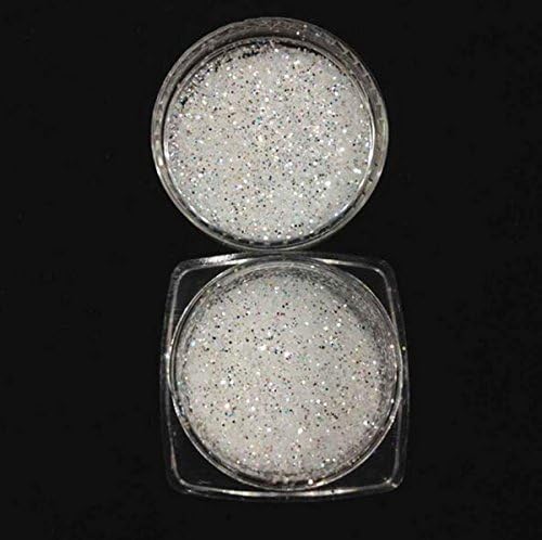 Danapp New broken diamond nail art nail polish glitter sequins colorful diamonds diamond drill white powder glitter (White diamond glitter)