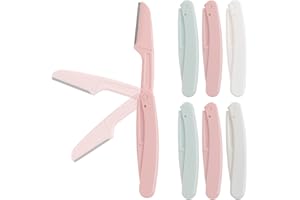 GOTFUN Rasoio per sopracciglia, 6 pezzi, per sopracciglia, per sopracciglia, per viso e corpo (verde, bianco, rosa)