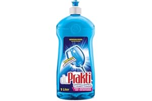 CLOVIN DR.PRAKTI dr.Prakti Brillantante per lavastoviglie, dà lucentezza alle stoviglie, non lascia aloni, facilita l'asciugatura, 1 l