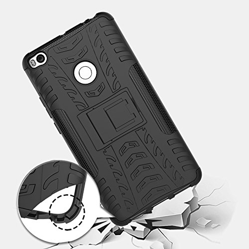 Xiaomi Mi Max 2 Funda   Anzhao Heavy Duty silicona h  brida con soporte C  scara de Cubierta Protectora de Doble Capa Funda Caso para Xiaomi Mi Max 2 Negro 