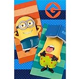 Peso: 46 gr Toalla de baño escuela Minions 30x50 100% algodón. excelente ajuste para el niño escolar campamentos de verano y colonias toalla de playa y toalla del bebé de 30 x 50.