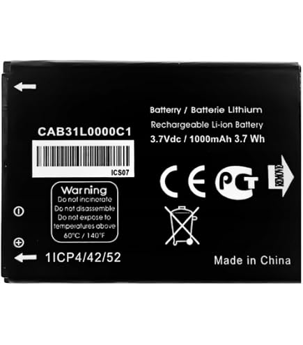 VINTRONS Battery fit to Alcatel CAB31L0000C1, 155, Vodafone 555, VF555, CAB31L0004C1, VF155