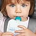 ChooMee Sip'n Soft Top with Flow Control and Cap for Food Pouch Feeding (Orange and Aqua)
