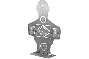 Peminkoo Cible d'entraînement tactique demi-corps en métal pour jeux de guerre, airsoft et paintball, chasse au pistolet, équipement de plein air