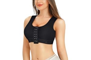 BRABIC Women Front Closure Post Surgery Compression Everyday Bras for Mastectomy Support with Adjustable Straps Wirefree