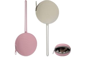 mizikuu Scatola Portaciuccio, 2 Pezzi Portaciuccio Scatola in Silicone Senza BPA Non Tossica e Inodore Ecologico, Antibatterico Igienico Custodia Per Ciuccio Porta Neonato Scatolina, Grigio Marrone