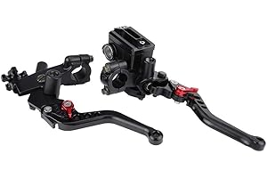 ENTATIAL Leve pompa freno 1 paio 7/8"(22 mm) Leve freno frizione universale per motocicletta Cilindro maestro serbatoio leve