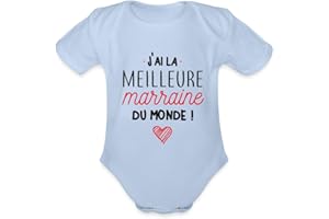 Spreadshirt J'ai La Meilleure Marraine Du Monde Body Bébé Bio Manches Courtes