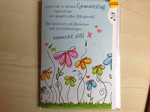 Music CARD with Light &amp; Sound-eeecht Sweet-Light Blue