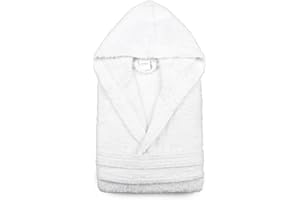 Morbidissimi Accappatoio Spa in Spugna Bianco Con Cappuccio, Cinturino e 2 Tasche, Accappatoi per Uomo e Donna Morbidi 380 gr/mq, Ideale Per Spa, Hotel e Centri Benessere, W746