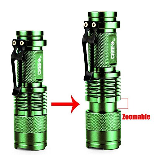 Enjoydeal 7W 300LM mini Q5 LED ZOOMABLE Taschenlampe Handlampe Camping Flashlight gr¨¹n 3 Dateien - 3