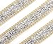 Produktbild 50cm 1.7 Ft 0.55 Yds AB Silber Iris Holo Strass Gold-Kette Trimmen Flach Kristall Band Schärpe Applique, Sew-Kleber Auf Hochzeit DIY-Supply-19mm