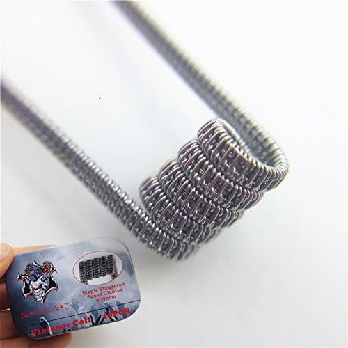 Roseway Pre Made Premium Deluxe Coils Alien V2 Staggered Stapled, Spaced Clapton Tsuka (Staple Staggered Fused Clapton 0.30Ω)