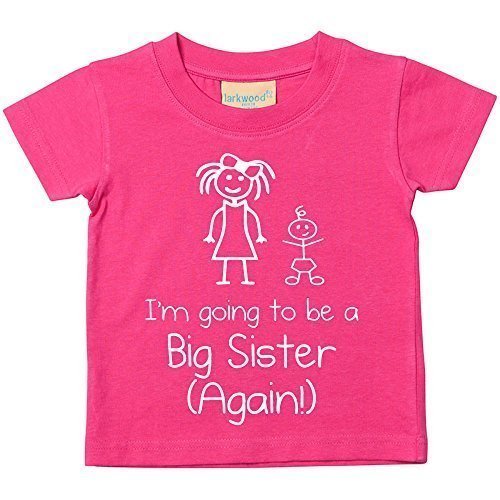 I'm Going To Be A Big Sister Again Pink Tshirt Baby Toddler Kids Available in Sizes 0-6 Months to 14-15 Years New Baby Sister Gift