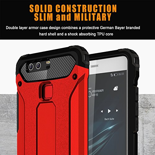 Huawei P9 Funda Pasonomi Pesada Doble Capa Carcasa de Protecci n Hibrida Armadura Funda para Huawei P9 Huawei P9 Rojo Huawei P9 Funda Pasonomi Pesada Doble Capa Carcasa de Protecci n Hibrida Armadura Funda para Huawei P9 Huawei P9 Rojo