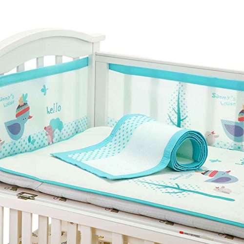 white swinging crib with drapes