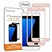 Price comparison product image 2 * Samsung Galaxy S7 Full Screen Tempered Glass Screen Protector with Rose Gold Edges, 9H Hardness and Anti-Fingerprint Oleophobic Coated - Rose Gold