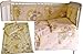 Babies-Island A 3 Piece Bedding For Baby/Toddler Bumper+Duvet Cover+Pillowcase Cot/Cot Bed - Yellow Teddies On A Moon - Size : 100x135 cm